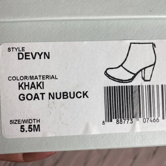 Sole Society Devyn Khaki Goat Nubuck Bootie Size 5.5 - Picture 10 of 10